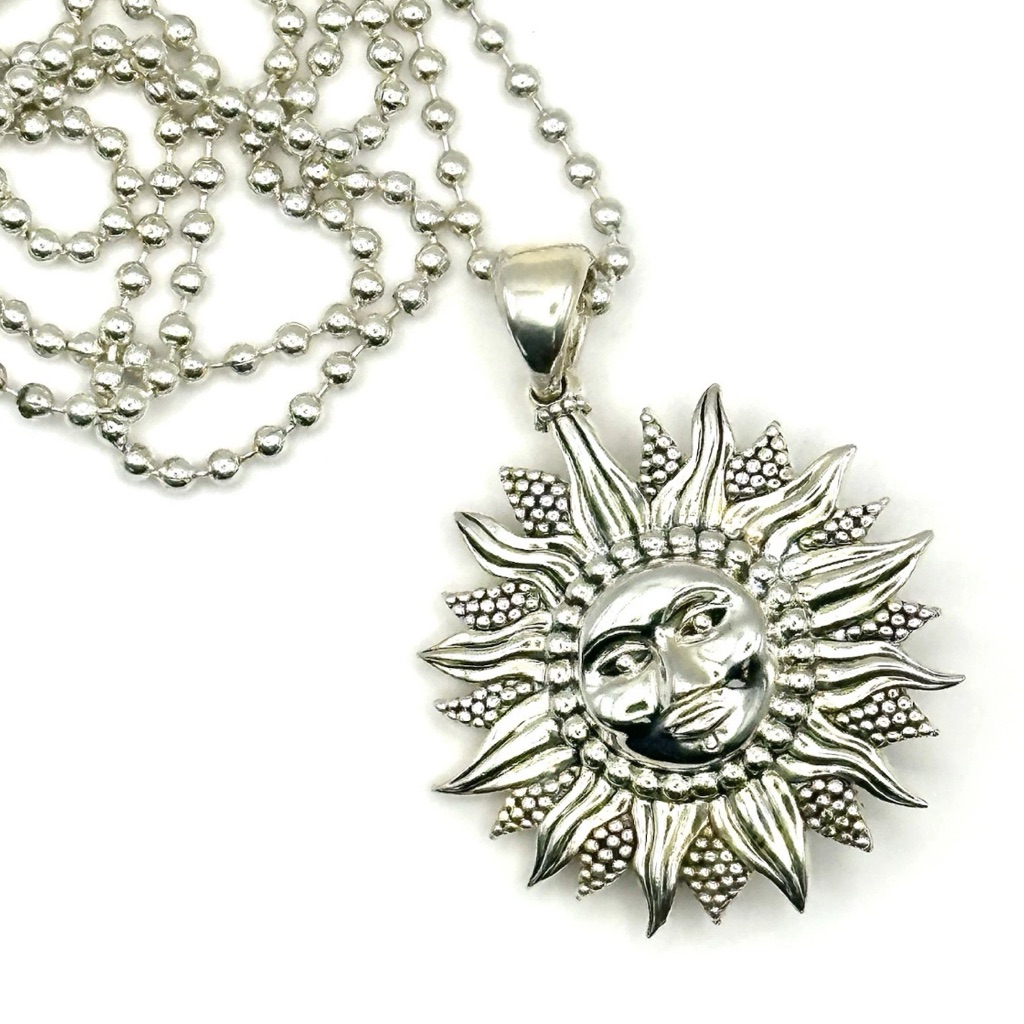 Lagos Sterling Silver Sun Pendant Necklace 330$